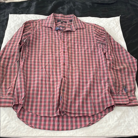 Russell Simmons Pink and Blue Casual Button Down Shirt - Picture 2 of 9